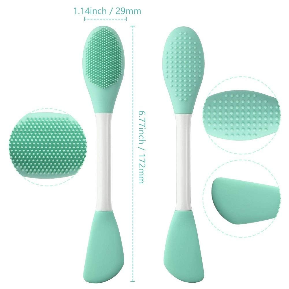 7-Piece Silicone Face Mask Applicator Set - Soft Makeup Brush for Mud, Clay & Charcoal Masks - Easy Cream & Serum Application - Perfect for Spa, Skincare Routine & At-Home Facial Treatments (Pack of 1)