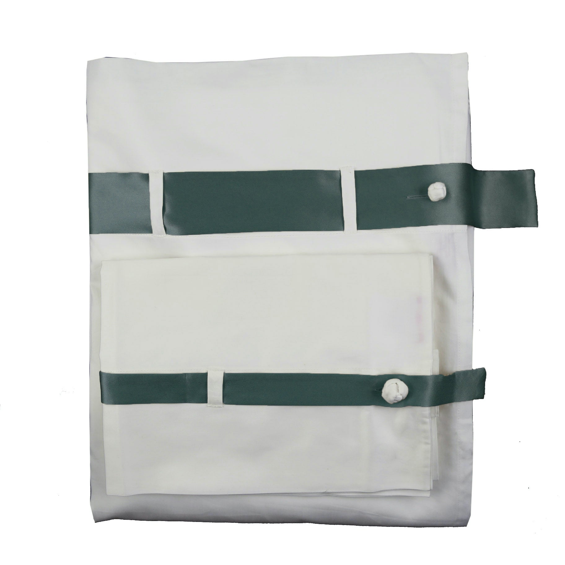 Luxury 100% Cotton Sheet Set with Silk Band Trim - Soft Breathable Bedding for Comfortable Sleep - Perfect for Master Bedroom, Guest Room & Hotel Use