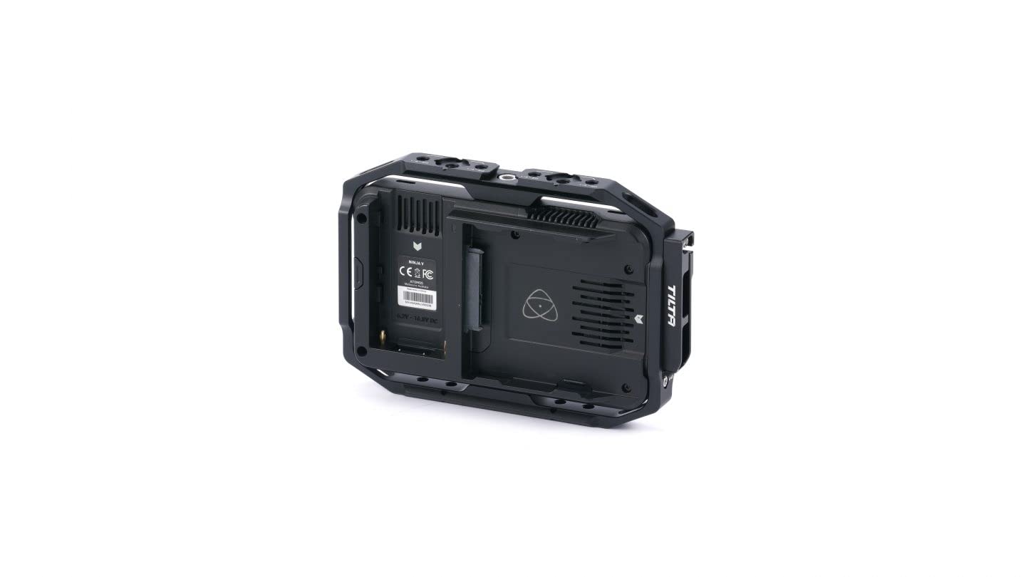 Tilta Monitor Cage for Atomos Ninja V - Black (TA-MC-ANV-B) | Durable Aluminum Alloy Camera Rig | Perfect for Filmmaking, Vlogging & Professional Video Production