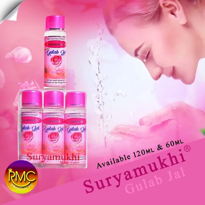 **Suryamukhi Pure Rose Water Spray – 720ml (6-Pack) | Natural Face Toner & Hydrating Mist for Skin Care | Cooking & Baking Ingredient | Floral Aromatherapy & DIY Beauty**    *(Use for refreshing facial mist, soothing sunburn, enhancing desserts, or as a natural perfume!)*