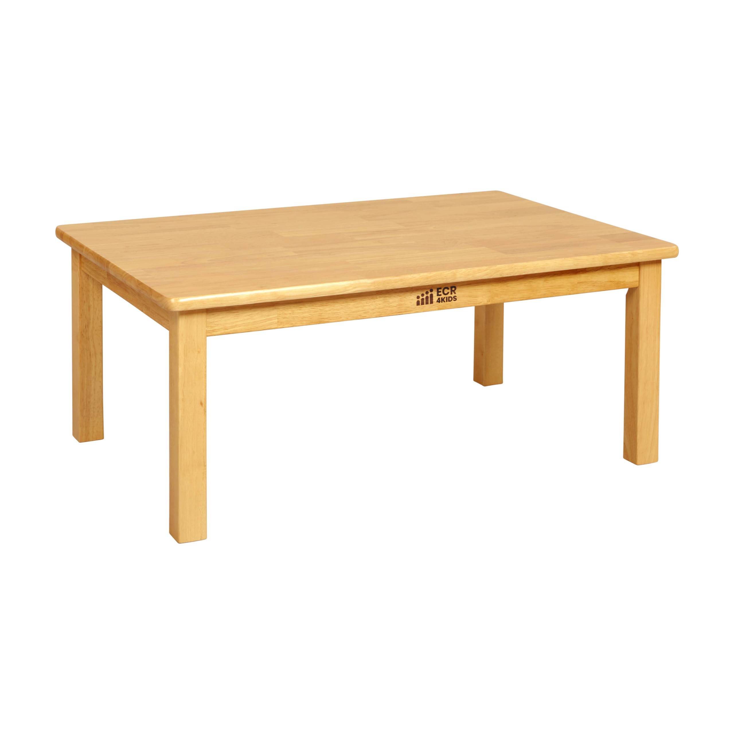 ECR4Kids 36 x 24 Inch Rectangular Hardwood Kids Table with 14 Inch Legs - Natural Honey Finish - Durable Children's Furniture for Classrooms, Playrooms & Daycares