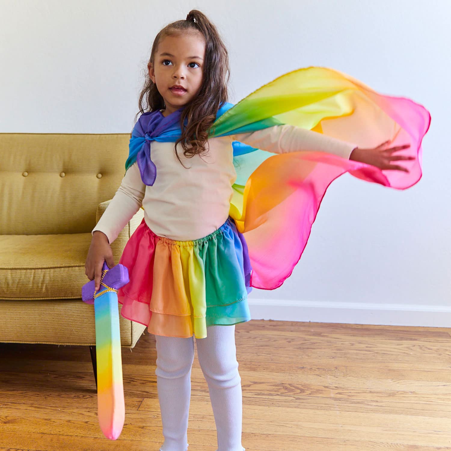 Sarah's Silks Rainbow Foam Sword - Safe Soft Play Sword for Kids | Waldorf & Montessori Inspired Educational Toy | Perfect for Imaginative Play, Role-Playing Games & Outdoor Activities
