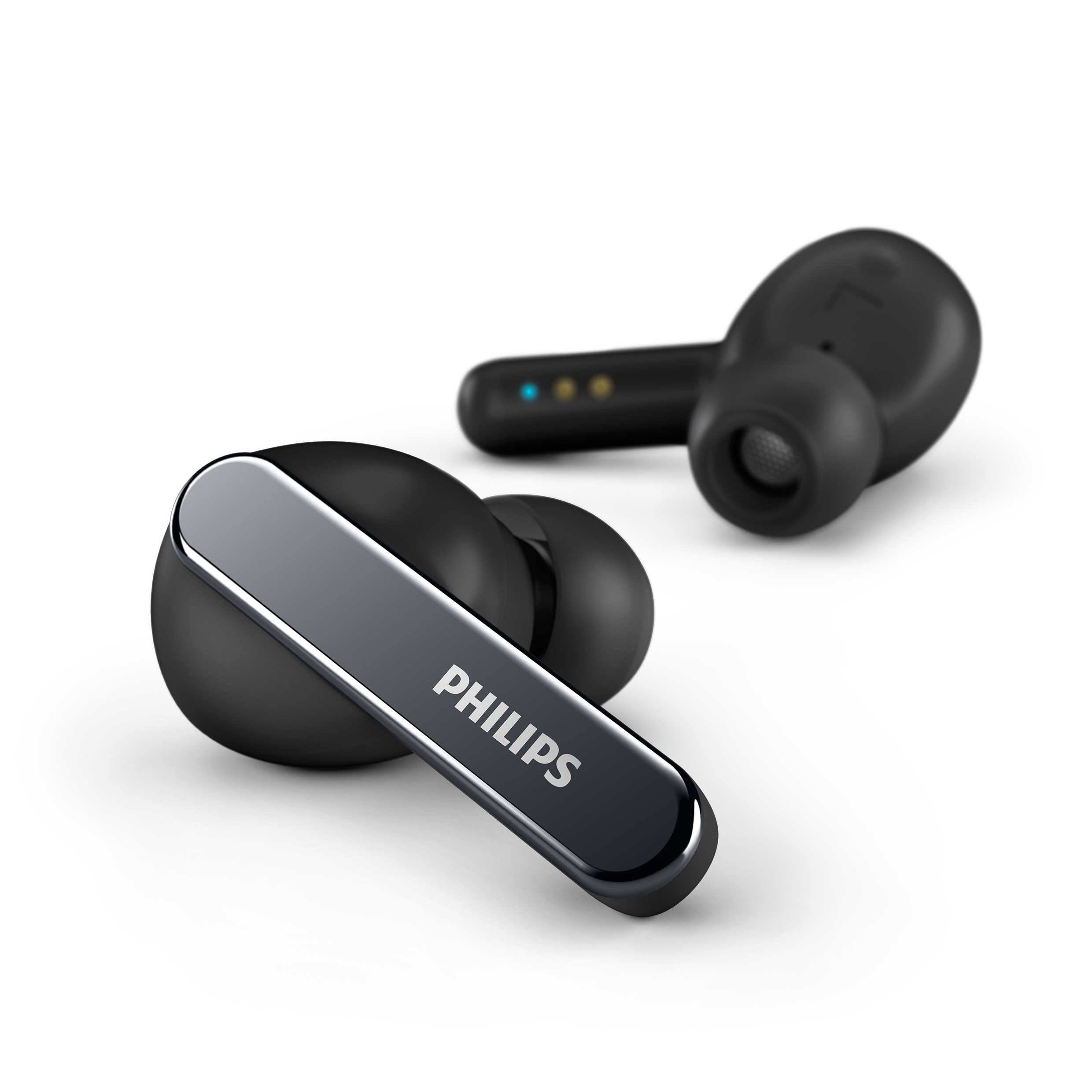 PHILIPS T5506 True Wireless Earbuds with Active Noise Cancelling (ANC) Pro, 32Hrs Playtime & Wireless Charging Case - Black | Perfect for Travel, Workouts & Commuting