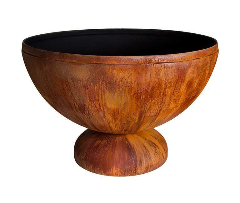 Chalice Pedestal Fire Bowl - Outdoor Fire Pit for Patio, Garden & Backyard Decor | Elegant Metal Fireplace Bowl with Stand for Camping & Landscape Lighting