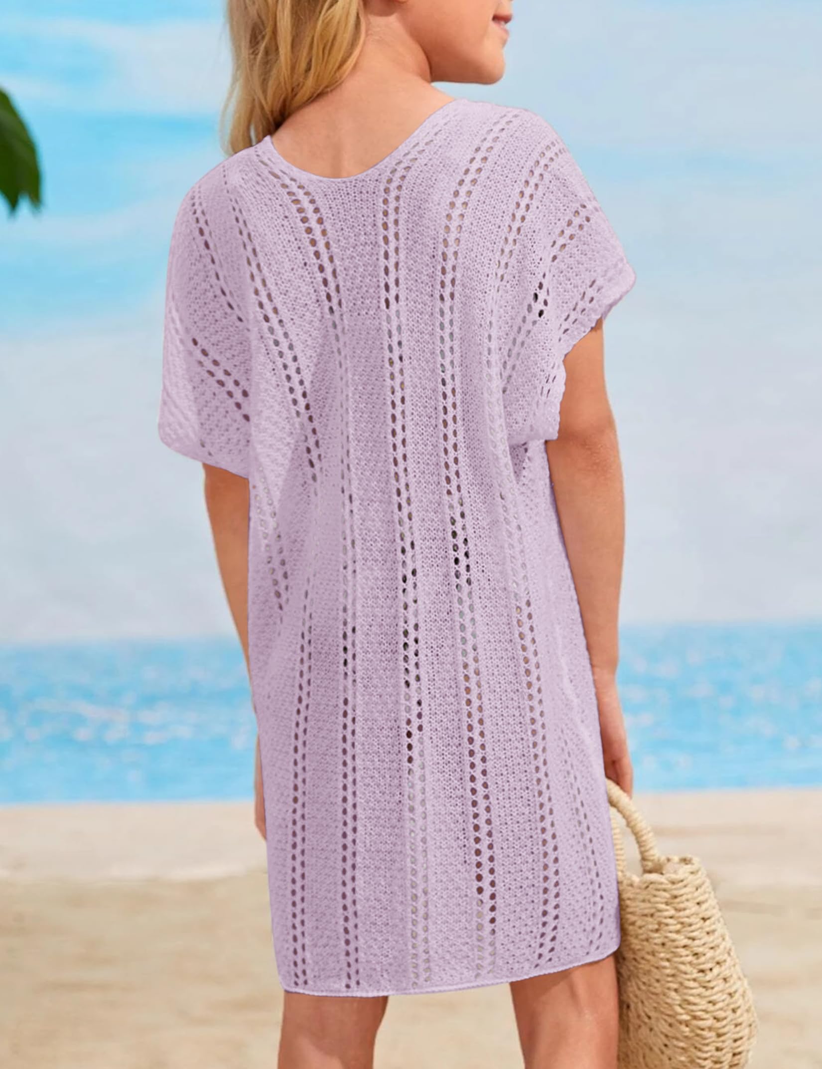 Crochet Swim Cover Up for Girls - Kids Beachwear, Summer Swimsuits & Tops for Pool, Beach & Vacation Outfits