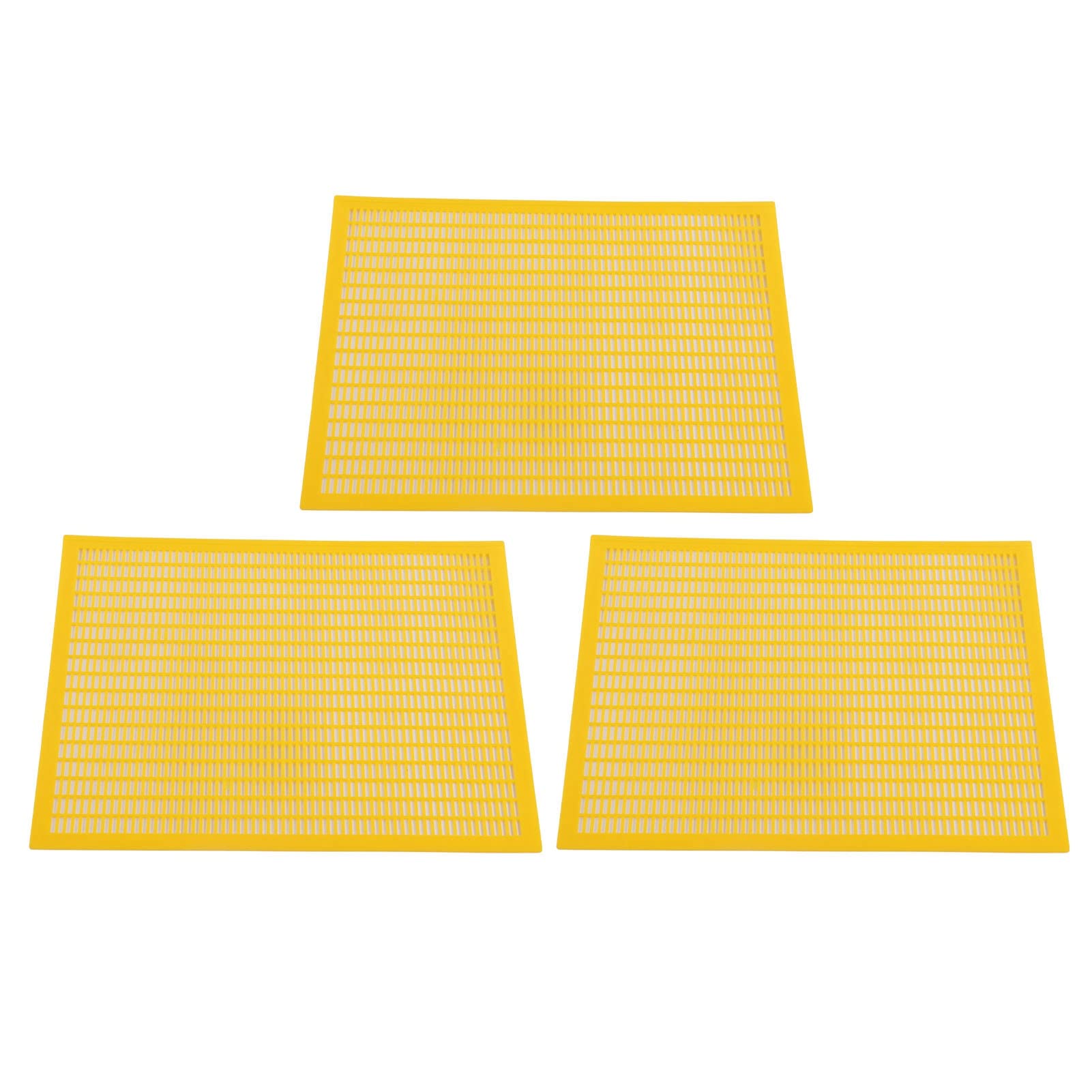 TOPINCN 3-Piece Plastic Queen Bee Excluder Set - Beekeeping Grid Net Tool for Hive Separation | Durable Yellow Bee Queen Board for Honey Production & Colony Management | Perfect for Backyard Beekeepers & Apiaries