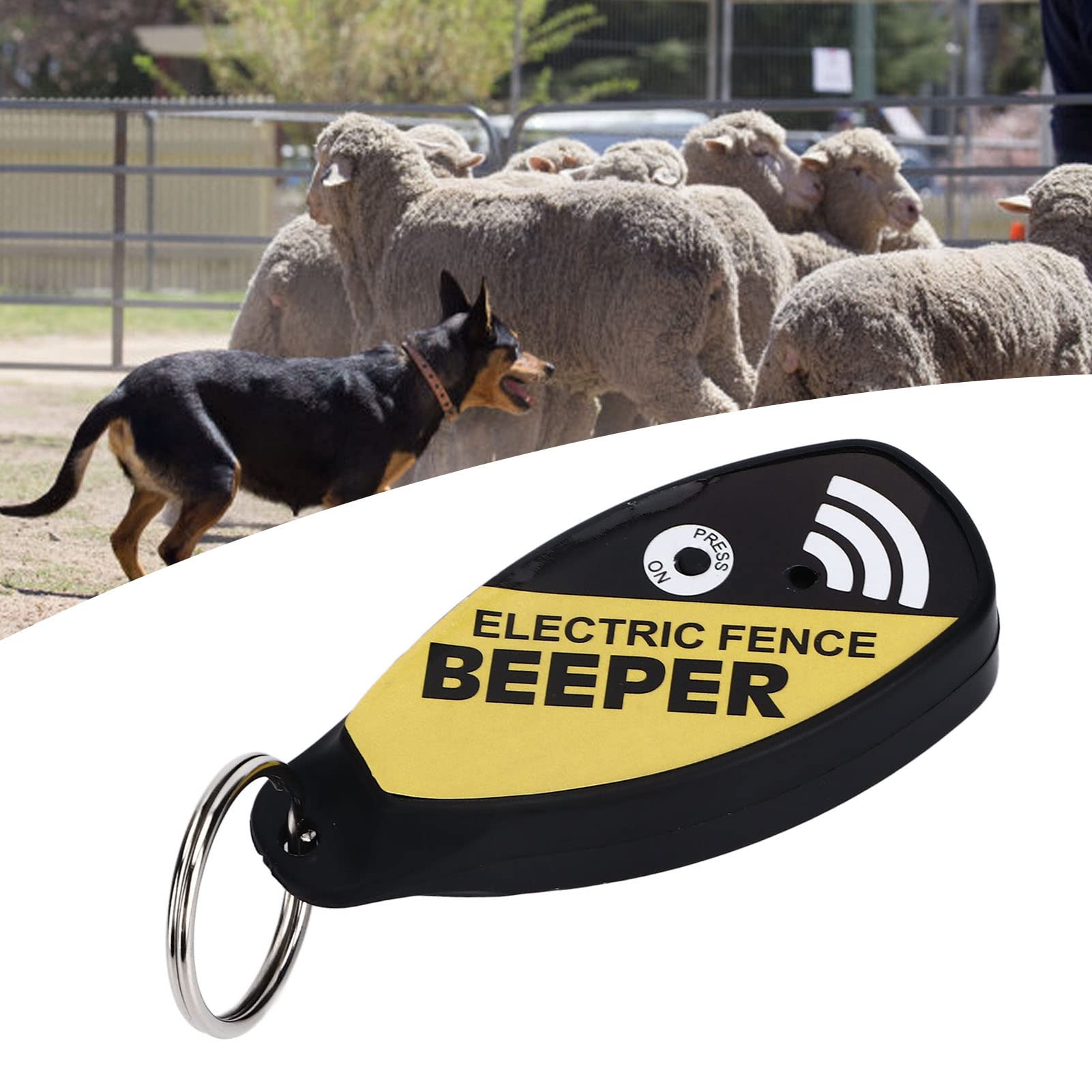 Omabeta Livestock Electric Fence Alarm - 0.4-0.5m ABS Voltage Tester for Farm, Garden, Sheep, Horses & Pets | Monitor Electric Fence Safety for Animal Containment & Protection