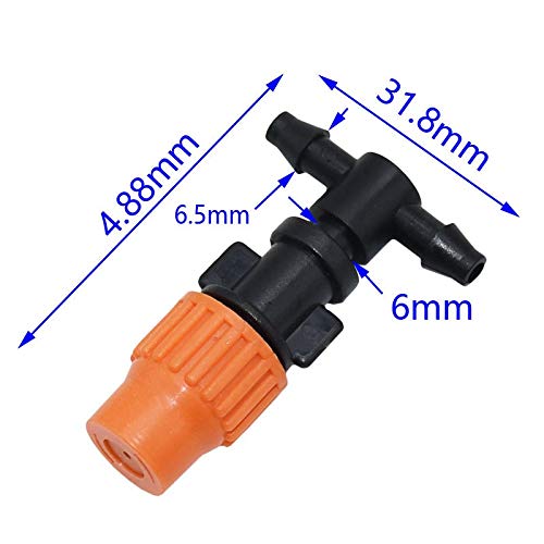 **100PCS Greenhouse Micro Drip Irrigation Nozzles - Adjustable Water Control Sprayer for DIY Garden Mist System, Hose Connector Included - Perfect for Hydroponics, Vertical Gardens & Indoor Plant Care**