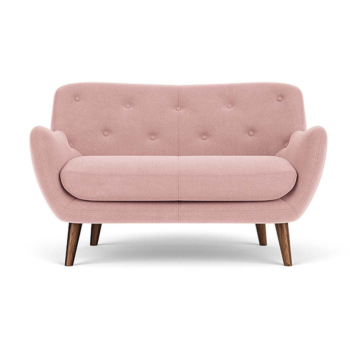 Herman Fabric 2 Seater Sofa - Modern Living Room Couch for Small Spaces, Apartment & Home Decor - Comfortable Loveseat with Soft Upholstery for Relaxing, Entertaining & Cozy Lounging