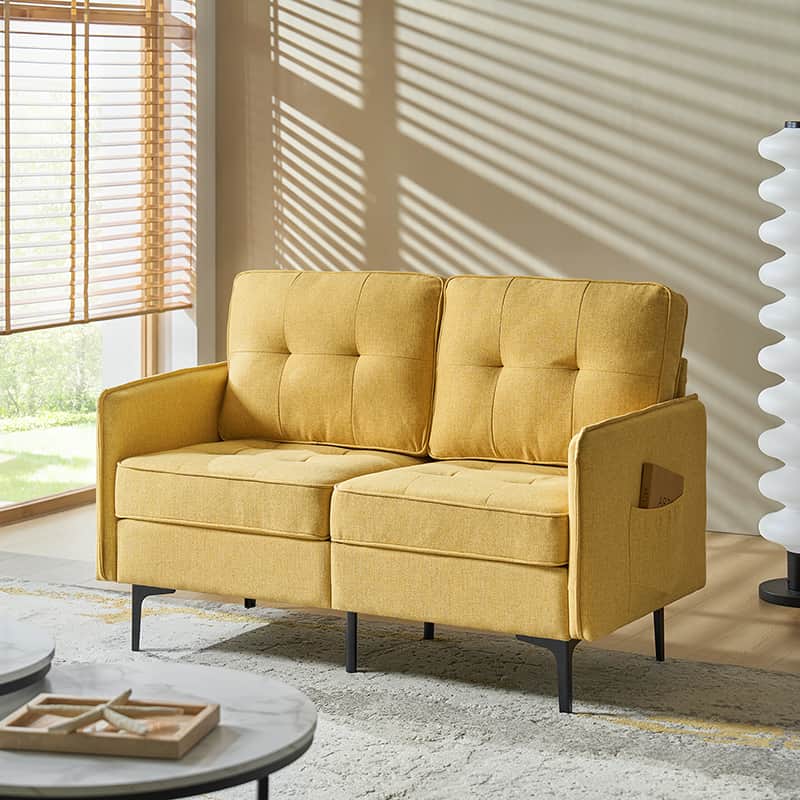 Ricarda Sofa with Removable Cushions - Easy to Clean Modern Living Room Furniture for Home & Office Comfort