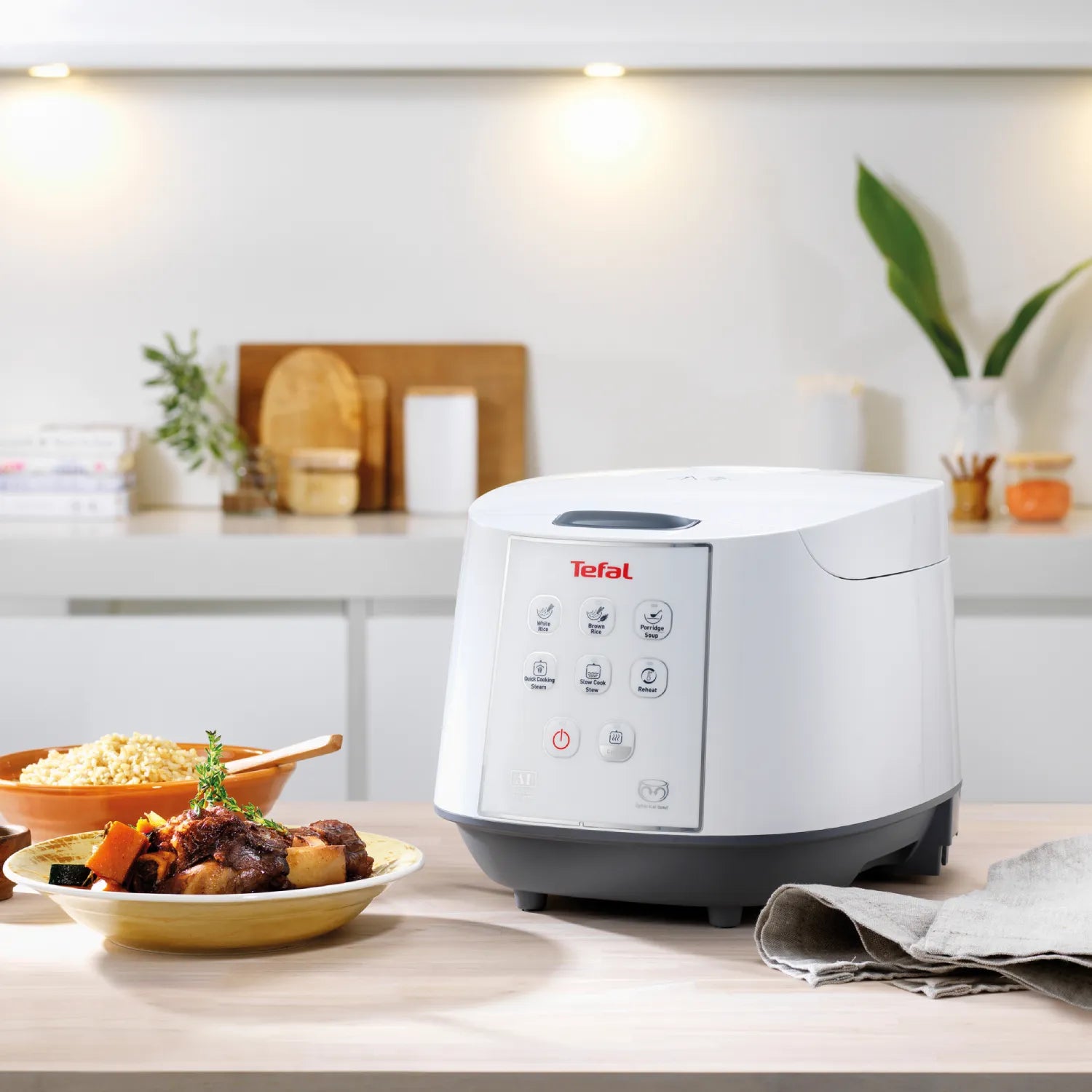 Tefal RK732 Easy Rice & Slow Cooker - 6-in-1 Multi-Cooker with Steamer, Slow Cook & Rice Cooker Functions - Perfect for Meal Prep, Family Dinners & Healthy Cooking