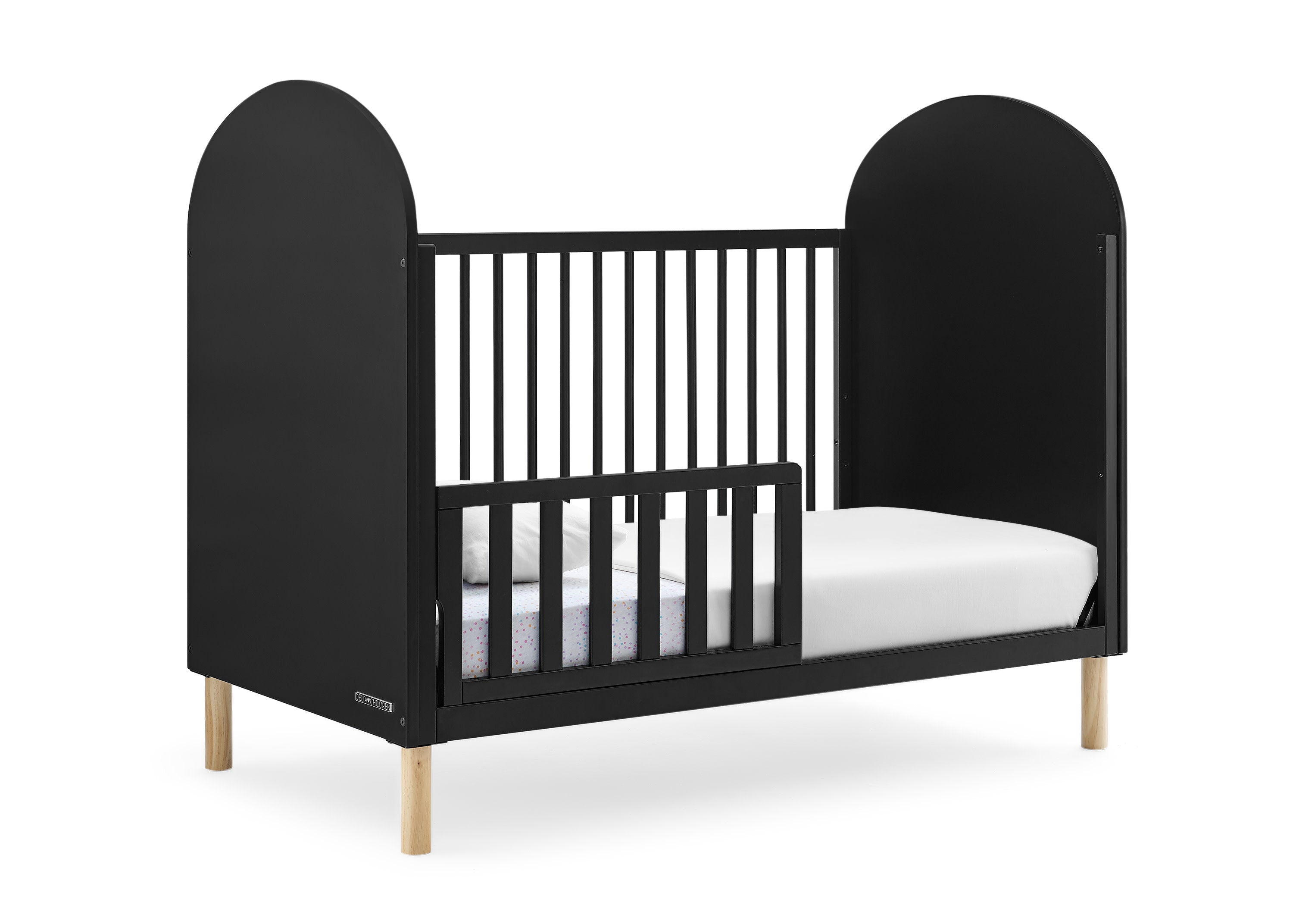 Reese 4-in-1 Convertible Baby Crib - Toddler Bed, Daybed & Full-Size Bed | Safe & Stylish Nursery Furniture for Newborns to Teens | Perfect for Small Spaces & Growing Families
