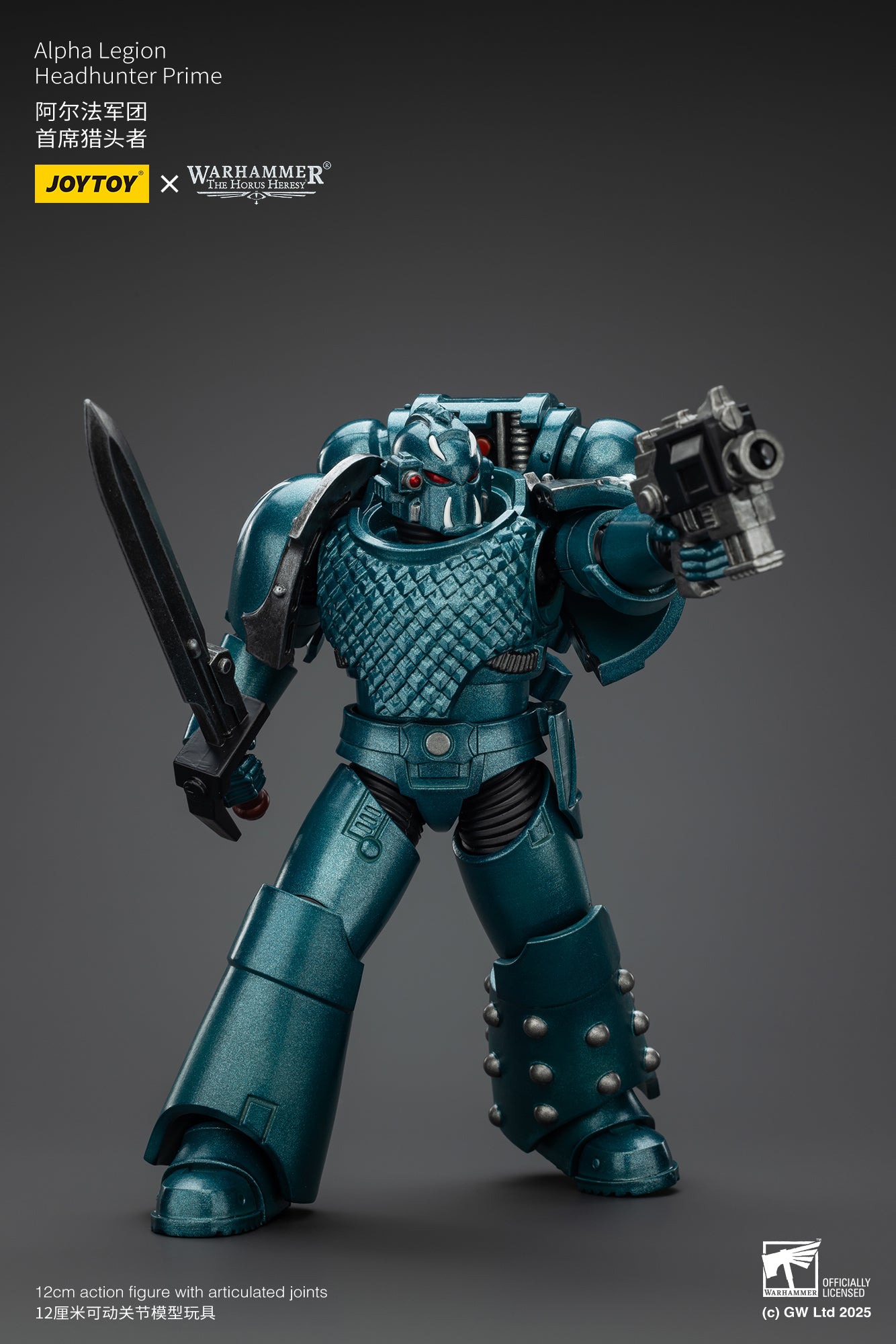 Pre Order 1/18 JOYTOY Warhammer The Horus Heresy Alpha Legion Exodus Headhunter Action Figure - Collectible Model for Warhammer 40K Fans & Tabletop Gaming Enthusiasts