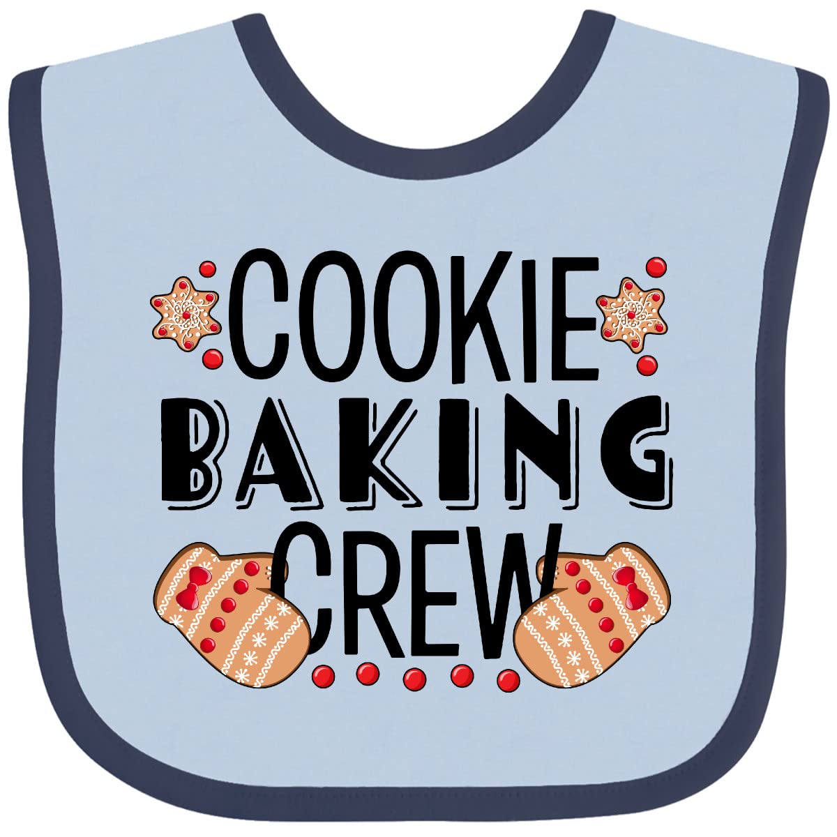 Inktastic Christmas Cookie Baking Crew with Oven Mitts & Baby Bib - Fun Holiday Baking Outfit for Family, Baking Party, Christmas Gift, Matching Family Pajamas