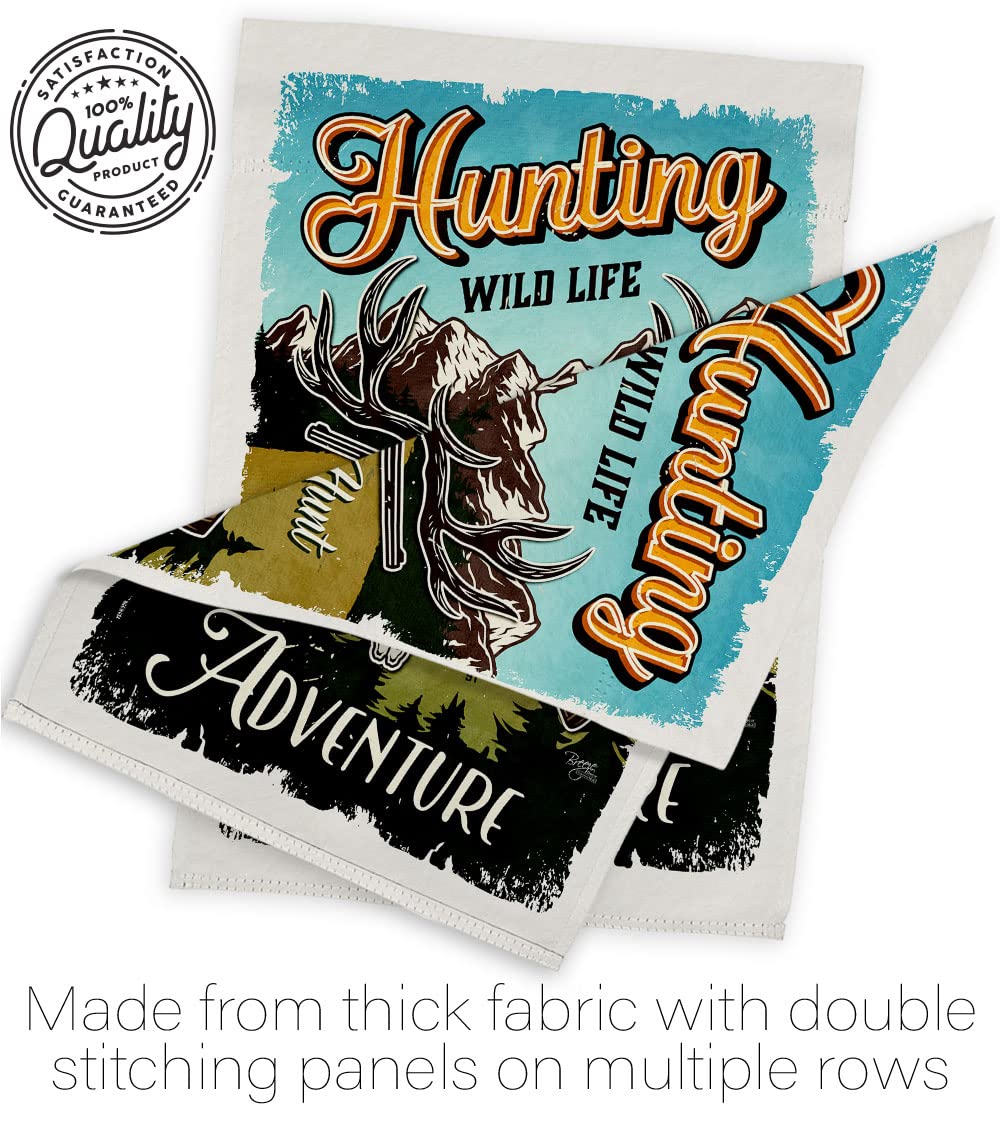 Wildlife Adventure Garden Flag Set - Double-Sided Outdoor Decor with Deer, Bear & Wolf Designs - Made in USA - Perfect for Yard, Farmhouse & Nature-Themed Home Decor