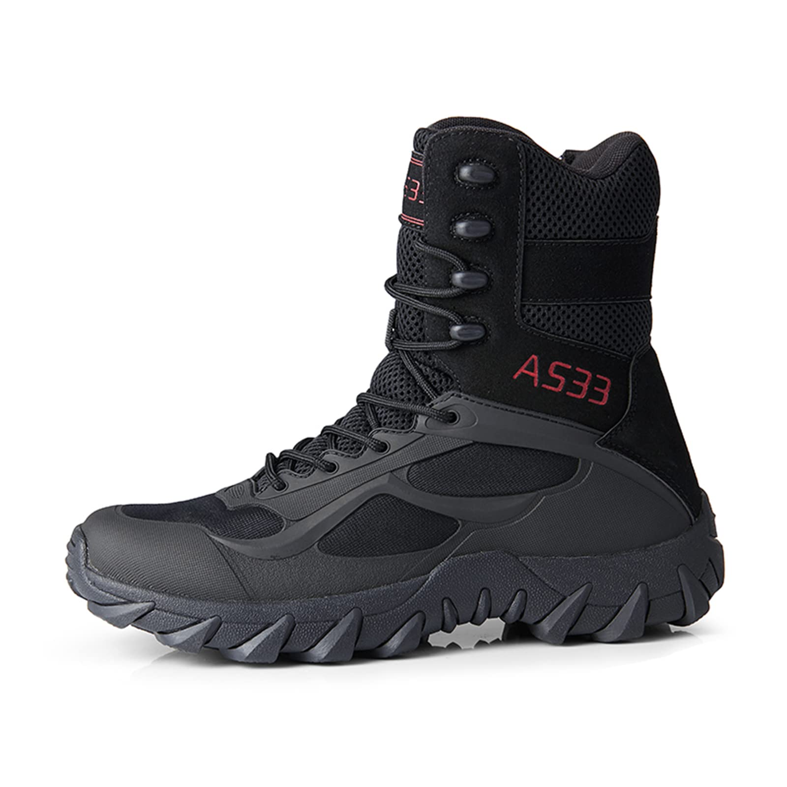 Men's High Top Breathable Tactical Boots - Durable Outdoor Hiking & Training Shoes for Military, Work & Adventure | Waterproof & Slip-Resistant