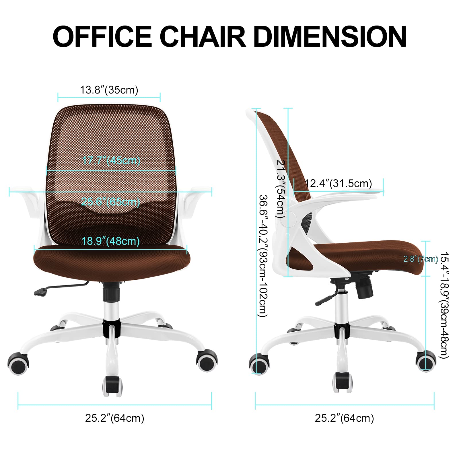 Ergonomic Mesh Office Chair with Adjustable Height for Home & Work
