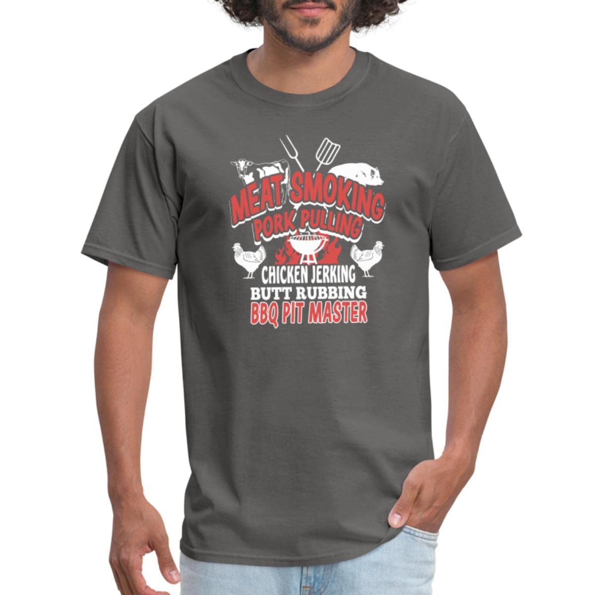 Meat Smoking BBQ Pit Master T-Shirt for Men - Pork Pulling & Grilling Enthusiasts - Perfect for BBQ Parties, Cookouts & Outdoor Grilling