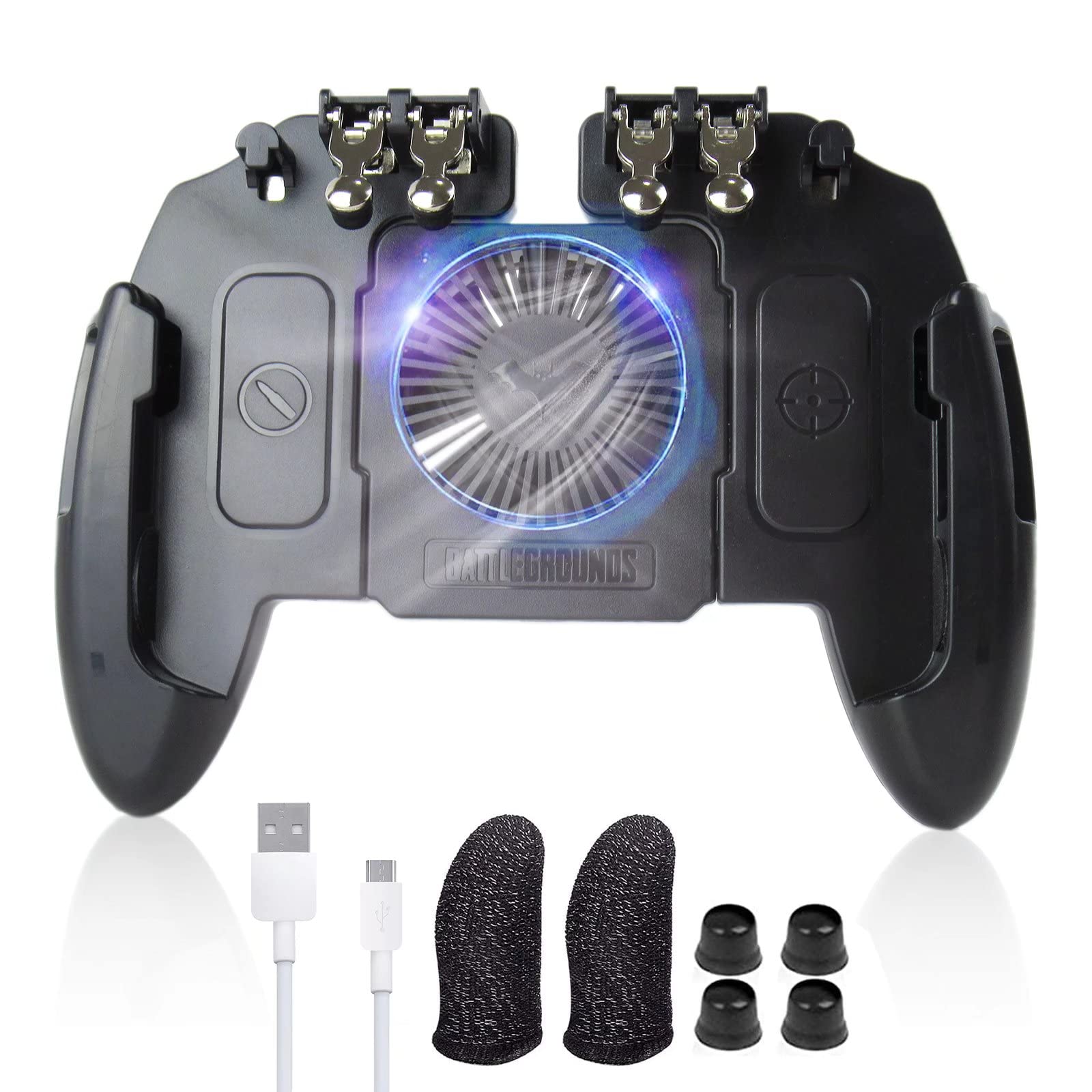 Wireless Game Controller for PUBG Mobile - Trigger Joystick Gamepad Compatible with iPhone & Android Phones - Perfect for FPS Gaming & Competitive Play