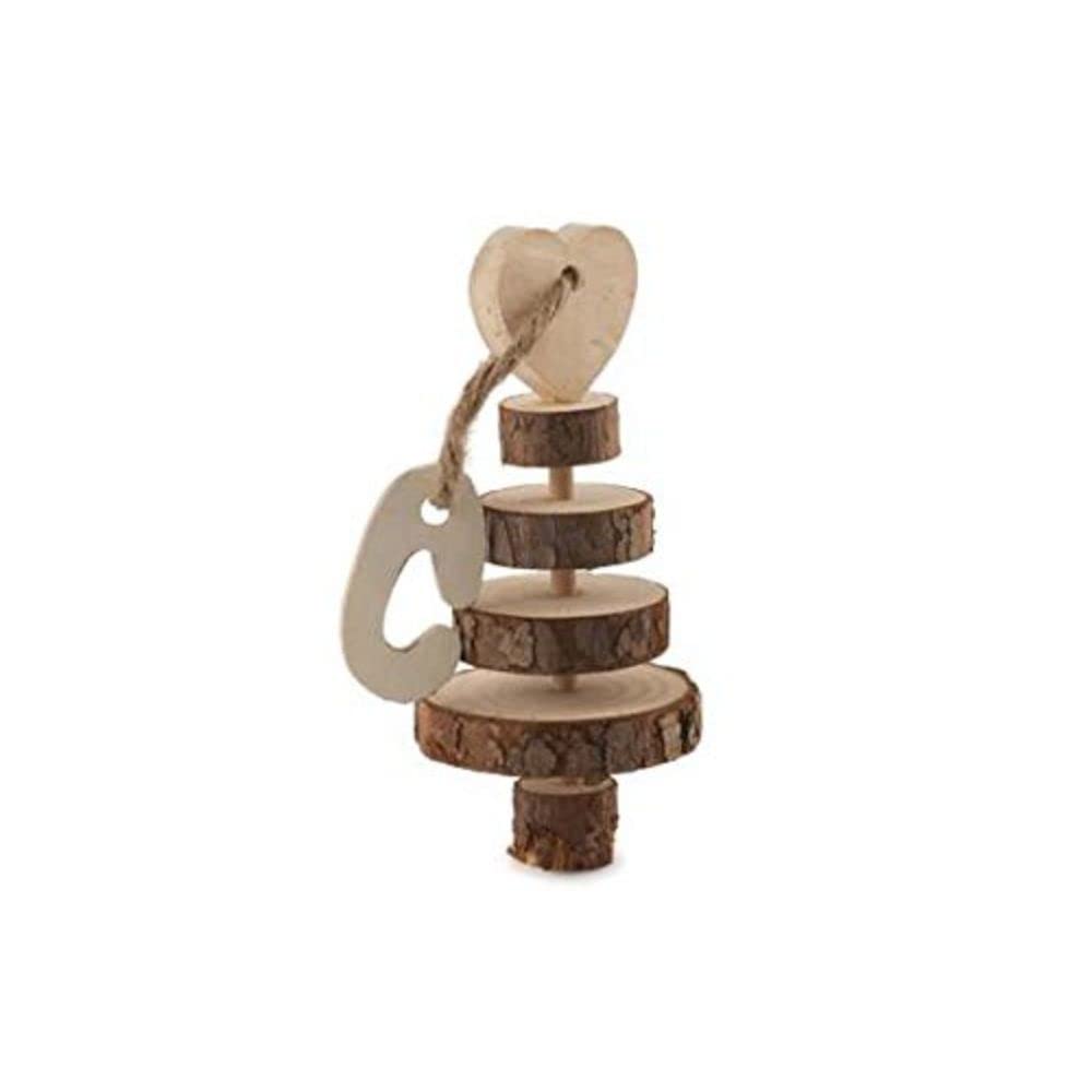 Natural Wooden Ring Tree Gnawer Chew Toy for Small Pets - Safe Teething Relief for Puppies, Rabbits & Guinea Pigs - Perfect for Cage Enrichment & Stress Relief