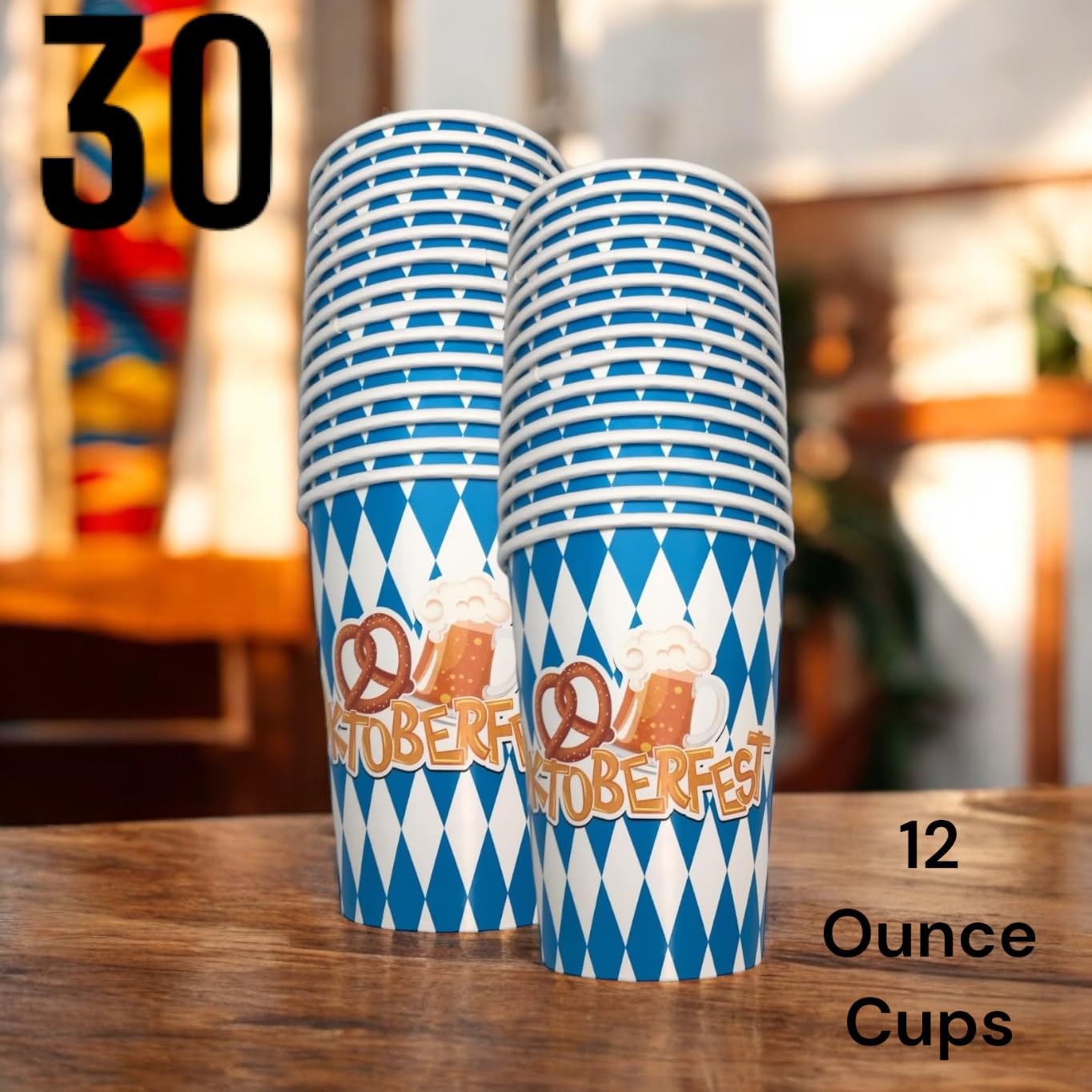 Bavarian Oktoberfest Party Supplies Set for 30 Guests - 9