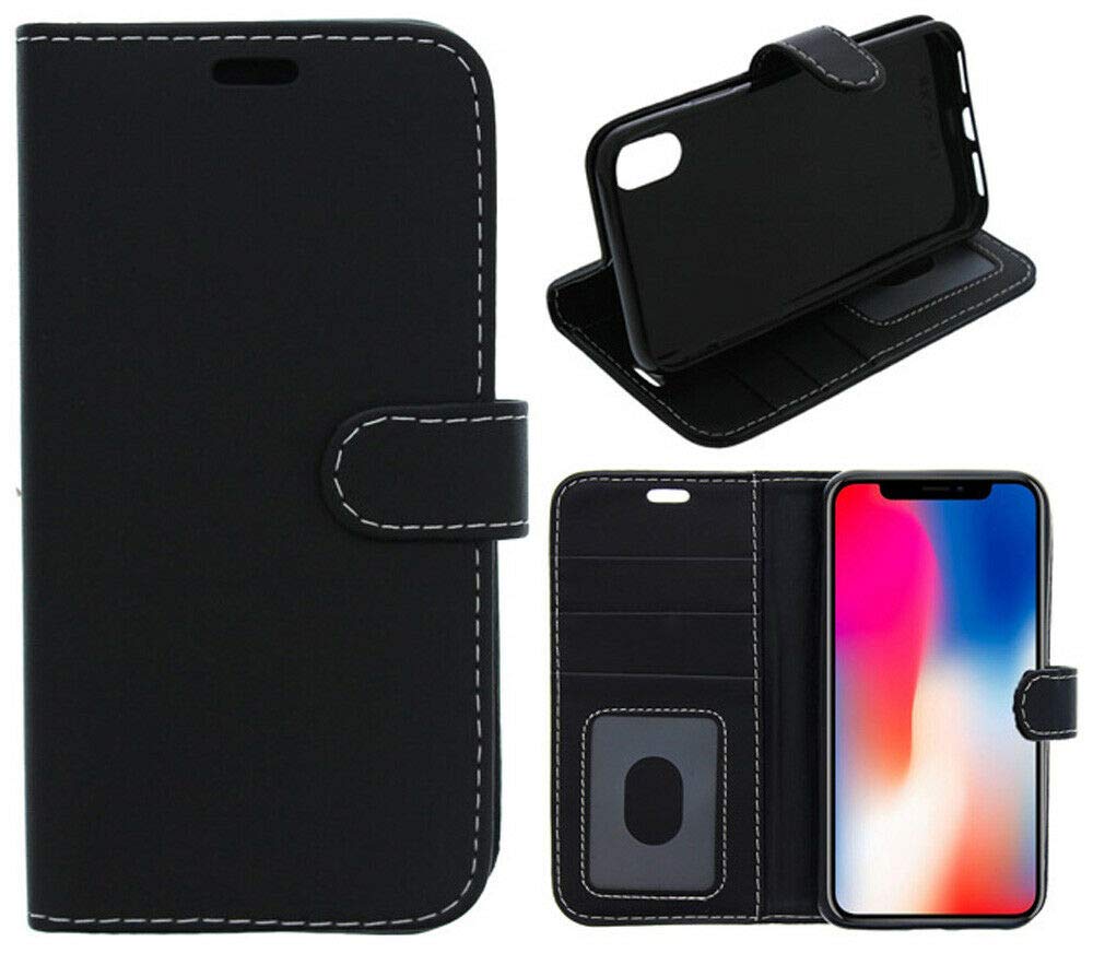 Premium Leather Wallet Case for Samsung Galaxy A21 - Flip Book Folio Cover with Card Slots & Kickstand (Black) | Perfect for Daily Use, Travel & Business Meetings