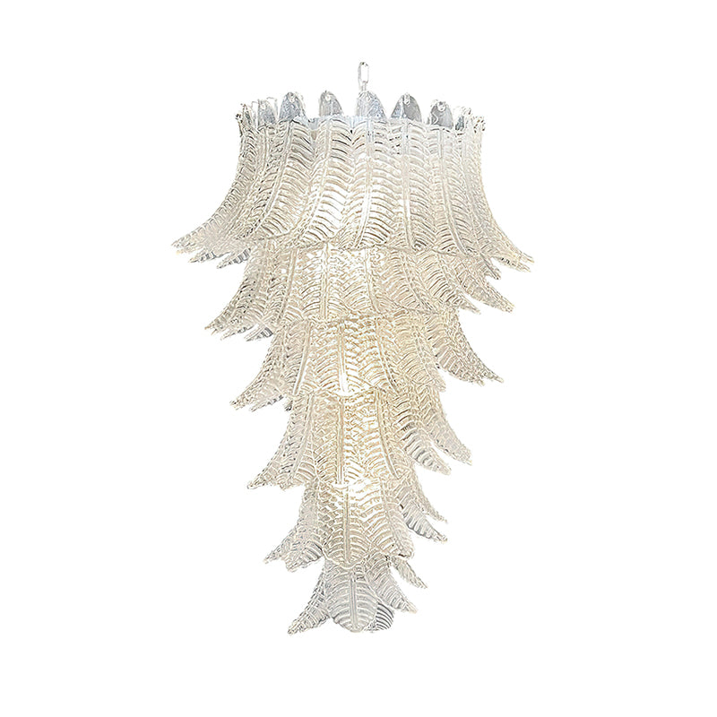 Felci Murano Glass Chandelier - Handcrafted Italian Crystal Ceiling Light Fixture for Dining Room, Living Room & Bedroom | Elegant Home Decor Lighting