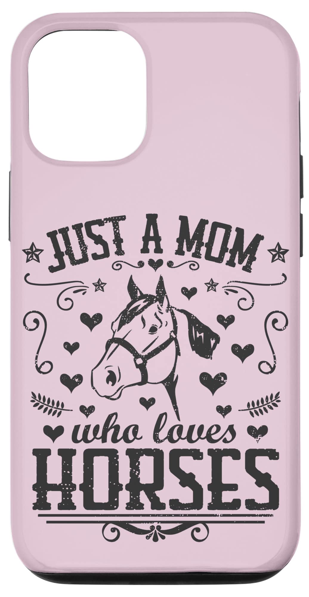 Funny Equestrian Riding Mom iPhone 12/12 Pro Case - Horse Lover Design for Equestrian Mothers | Perfect for Horseback Riding, Barn Visits & Show Support