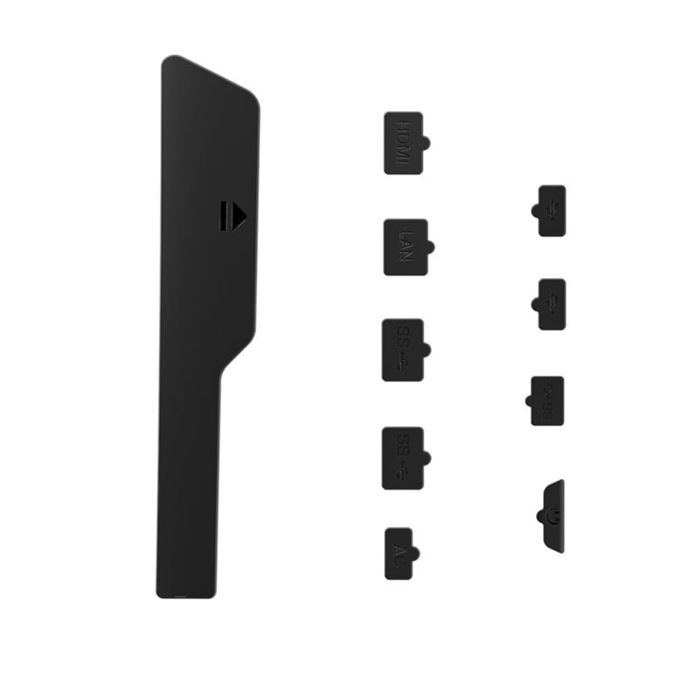 9Pcs Silicone Dust Plug Protector for PS5 Slim Console - Anti-Dust Cover Accessories for Game Console Ports - Perfect for Gaming Setup & Home Entertainment Protection