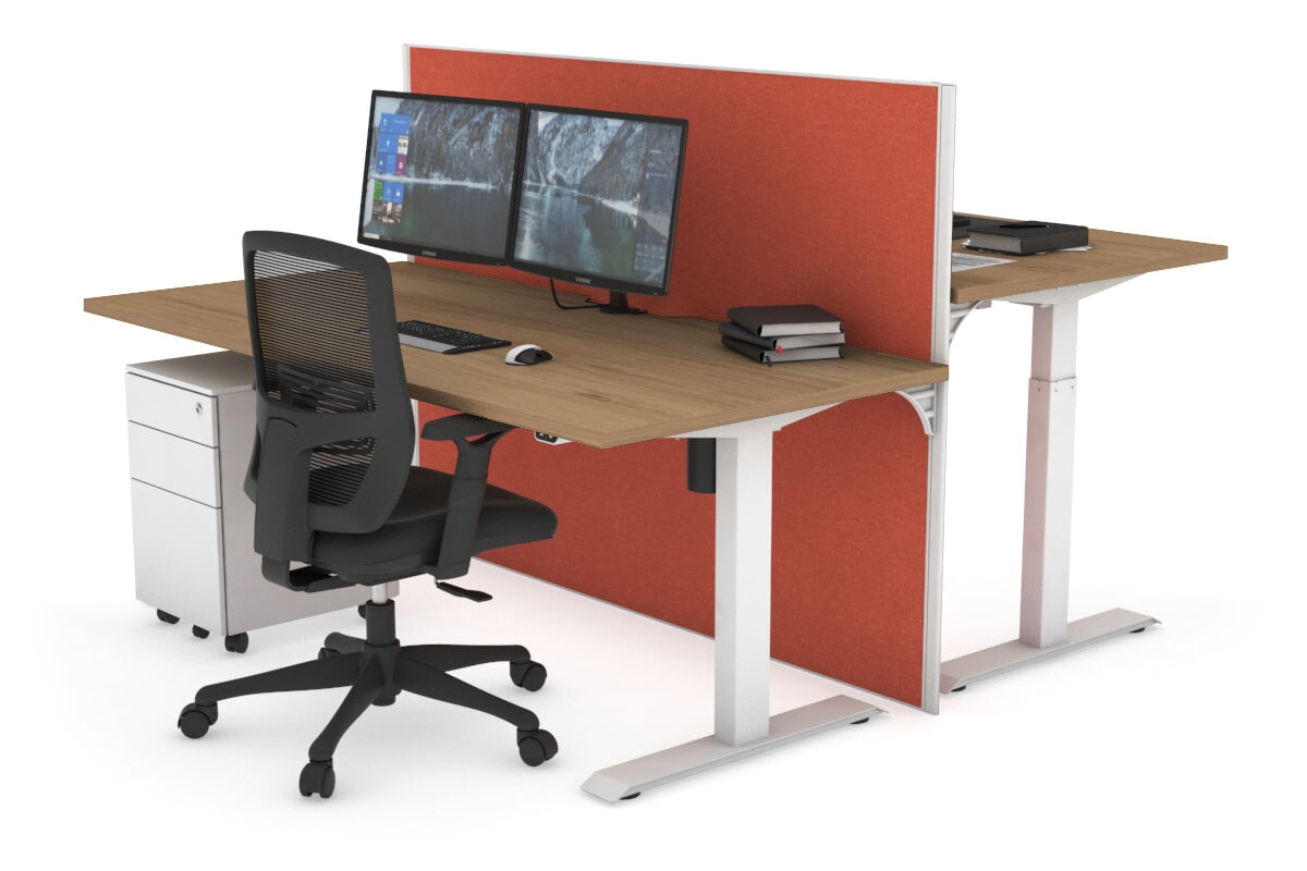 Height Adjustable 2-Person Workbench with Cable Management | 47