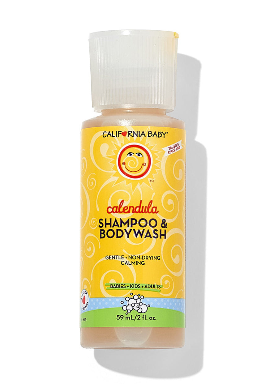 Organic Calendula Shampoo & Body Wash Sample - Gentle Natural Hair & Skin Care for All Ages - Perfect for Sensitive Skin, Babies & Daily Family Use