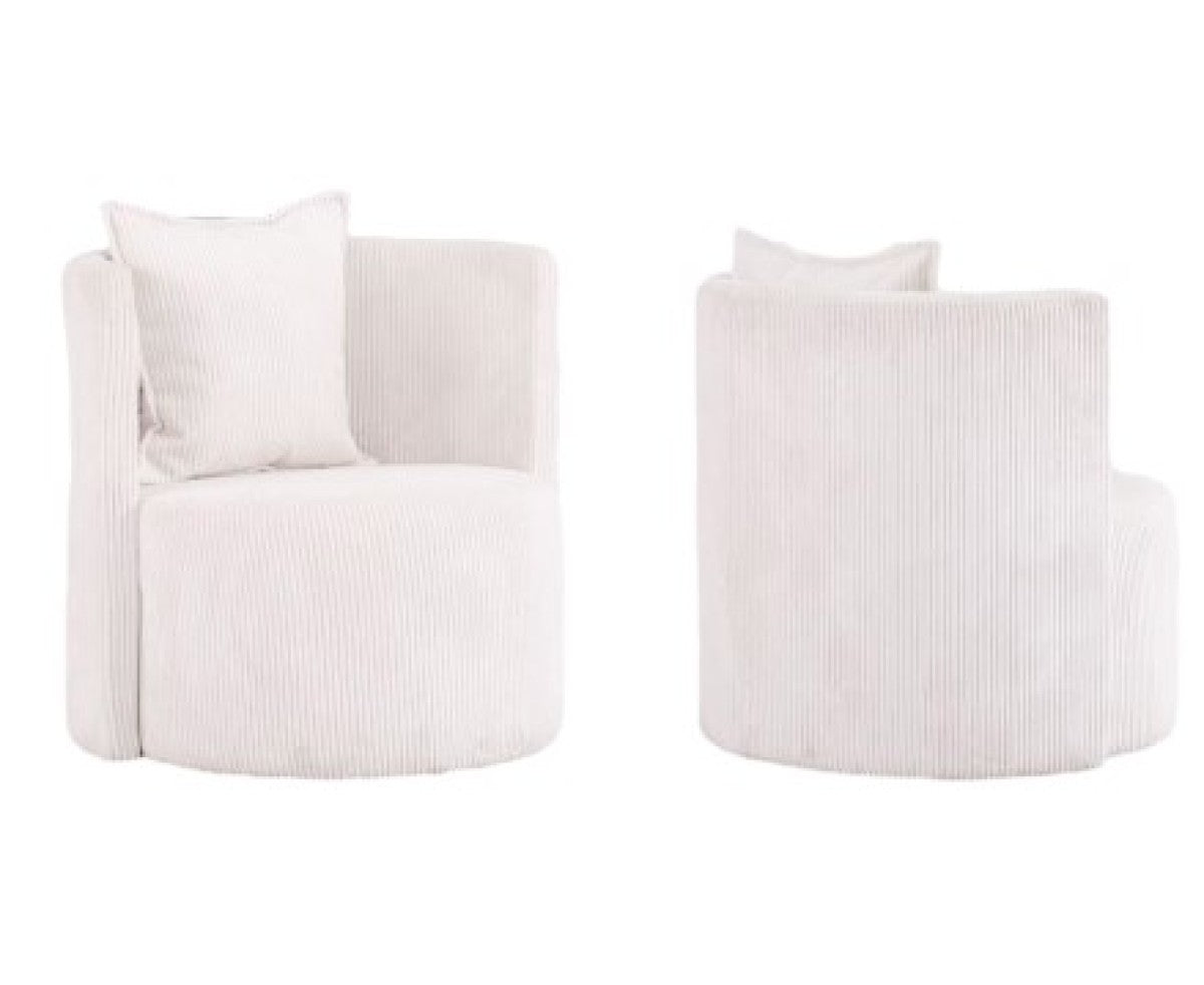 Modern White Accent Chair - Stylish Living Room & Bedroom Decor - Perfect for Reading Nook, Lounge Area & Home Office
