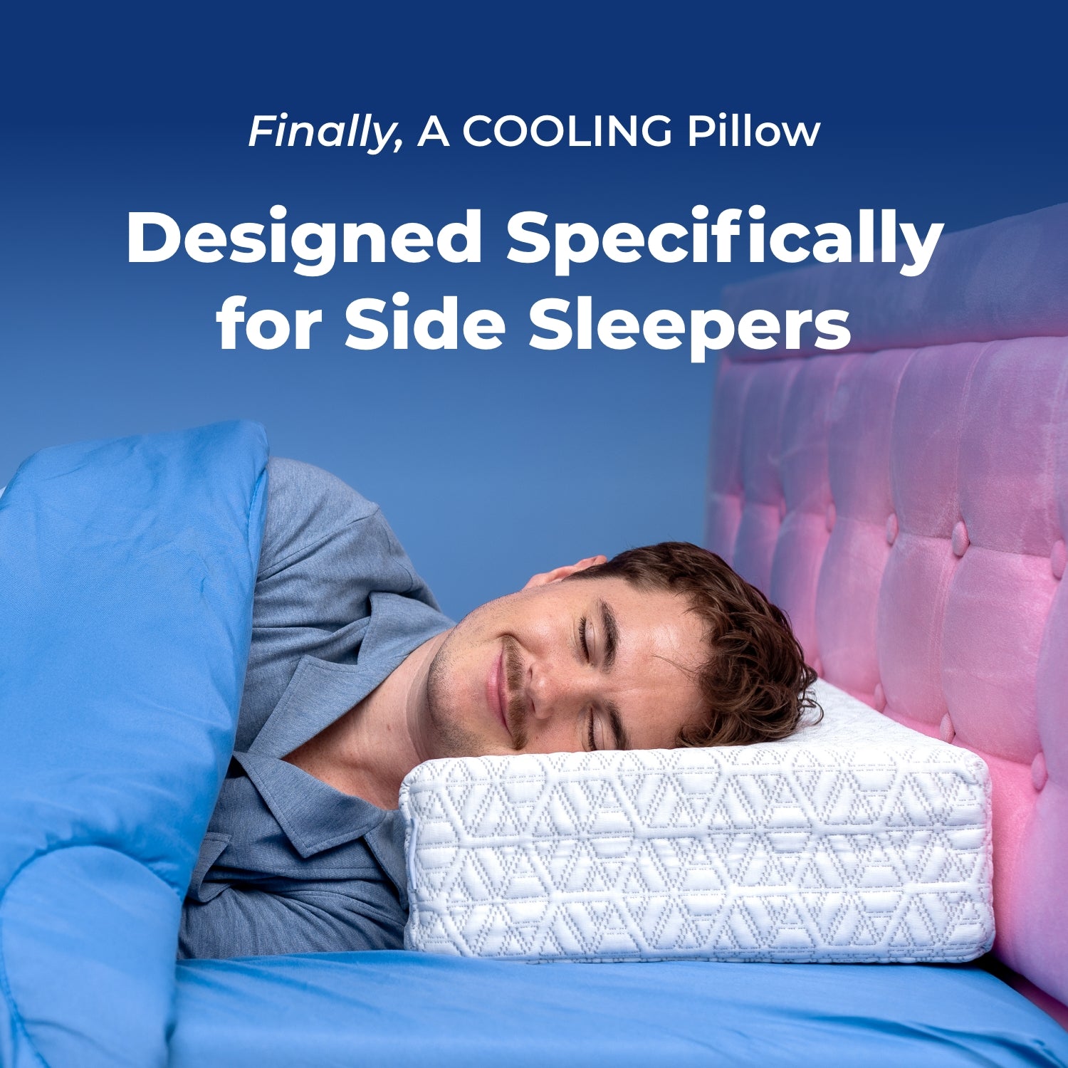 Best Ice Cube Pillow for Side Sleepers - Cooling Gel Memory Foam Pillow for Neck Pain Relief - Perfect for Hot Sleepers & Night Sweats