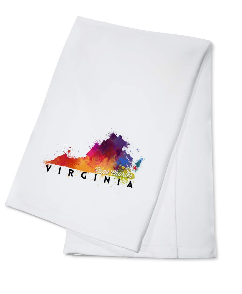 Virginia State Abstract Watercolor Tea Towel - 100% Cotton Decorative Hand & Kitchen Towel for Home Decor | Perfect for Gifts, Farmhouse & Coastal Style Kitchens