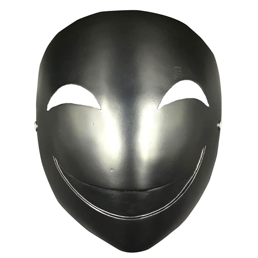 Tkieio Black Bullet Kagetane Hiruko Cosplay Mask - Smiling White Resin Mask Prop for Halloween, Anime Conventions & Theatrical Performances