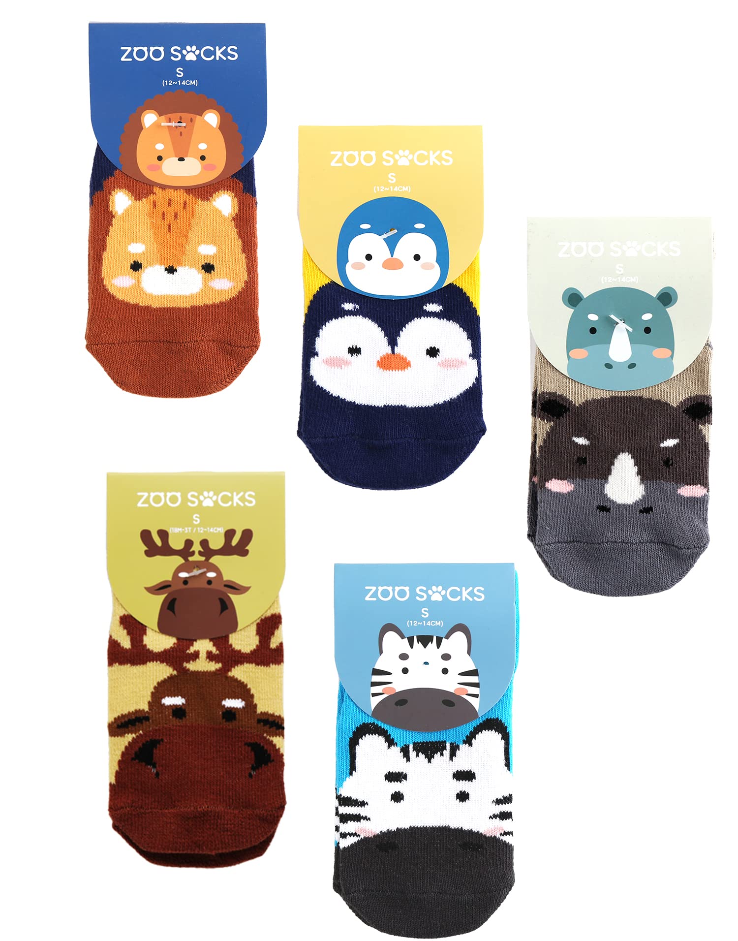 VAENAIT Baby Zoo Socks - Animal Crew Socks for Toddlers & Kids - Playtime & School