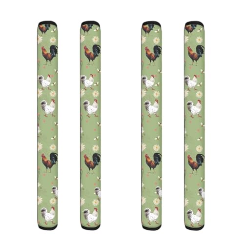 Rooster Daisy Floral Green
