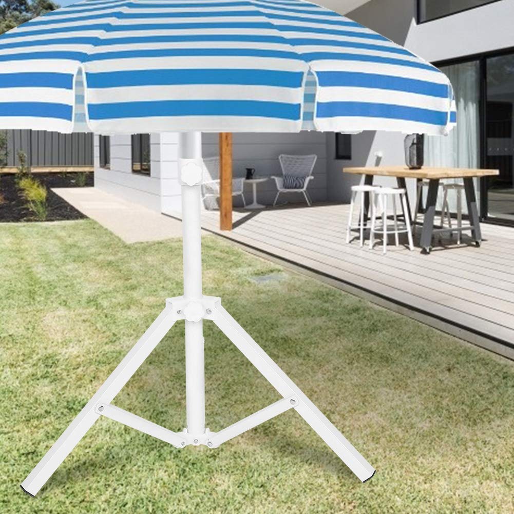 Portable & Adjustable Beach Umbrella Stand Holder - Heavy Duty Foldable Sun Umbrella Base for Outdoor, Patio, Poolside, Backyard and Travel Use