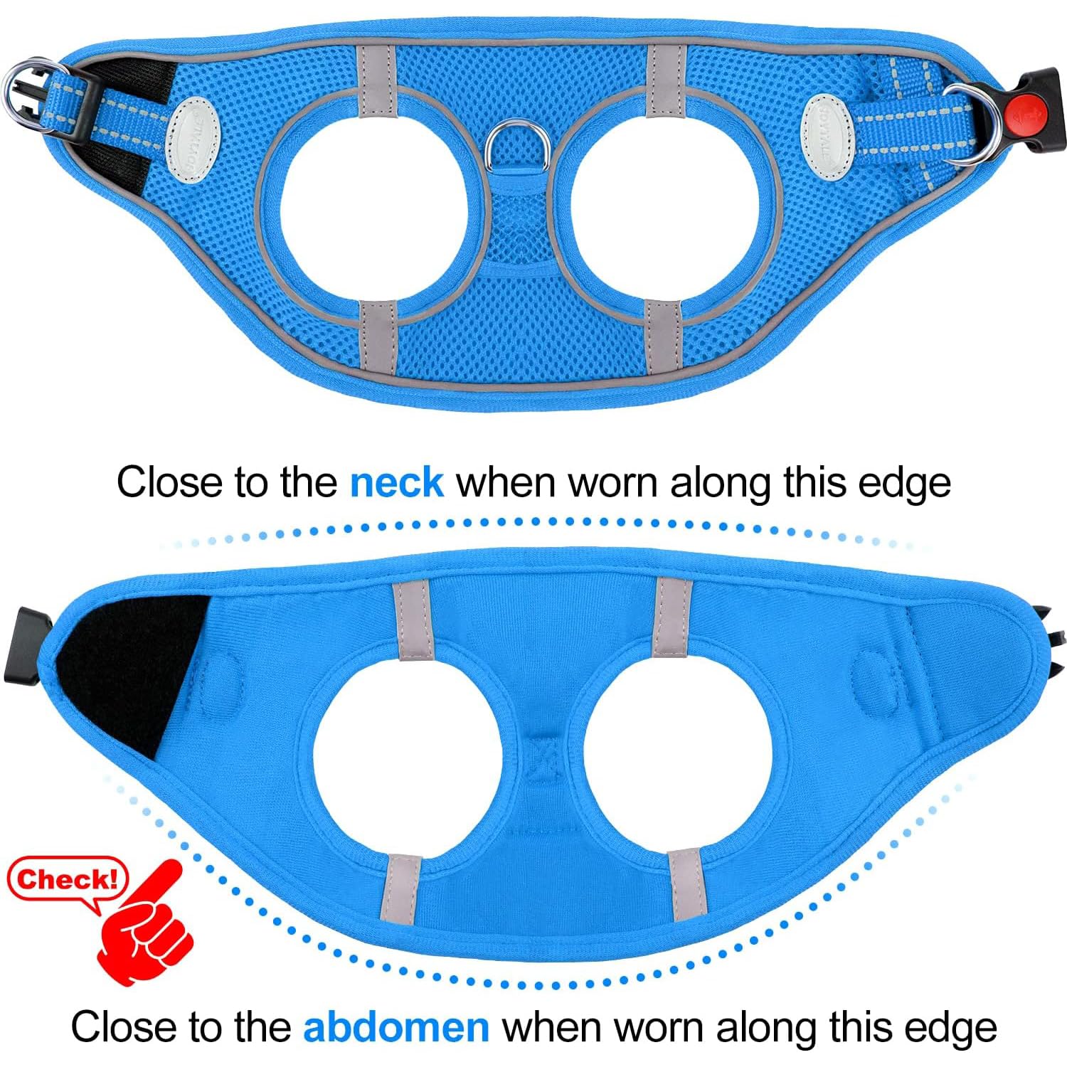 Joytale Small Dog Harness - Breathable Mesh Step-in Vest with Reflective Pads for Puppies & Extra Small Dogs (XS, Sky Blue) - Perfect for Walking, Training & Outdoor Adventures