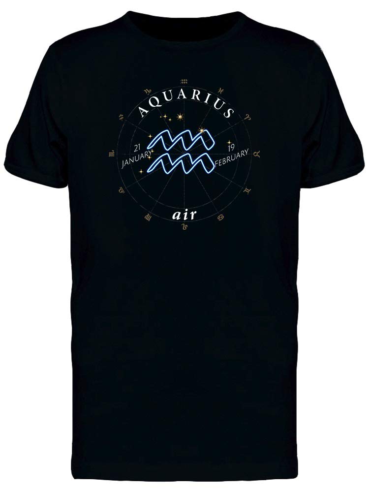 Zodiac Sign Aquarius Graphic T-Shirt for Men - Lightweight Cotton Tee for Casual Wear, Street Style & Astrology Lovers