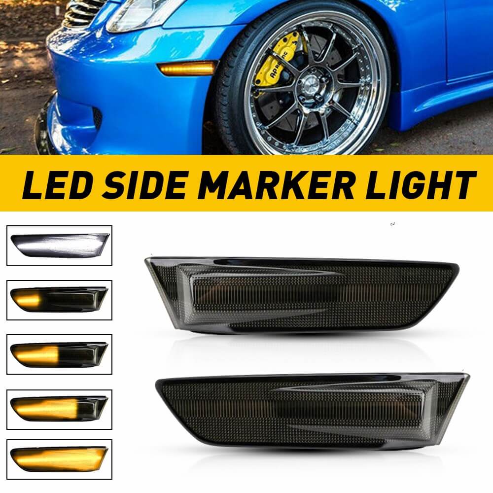 White and Amber side marker light*2