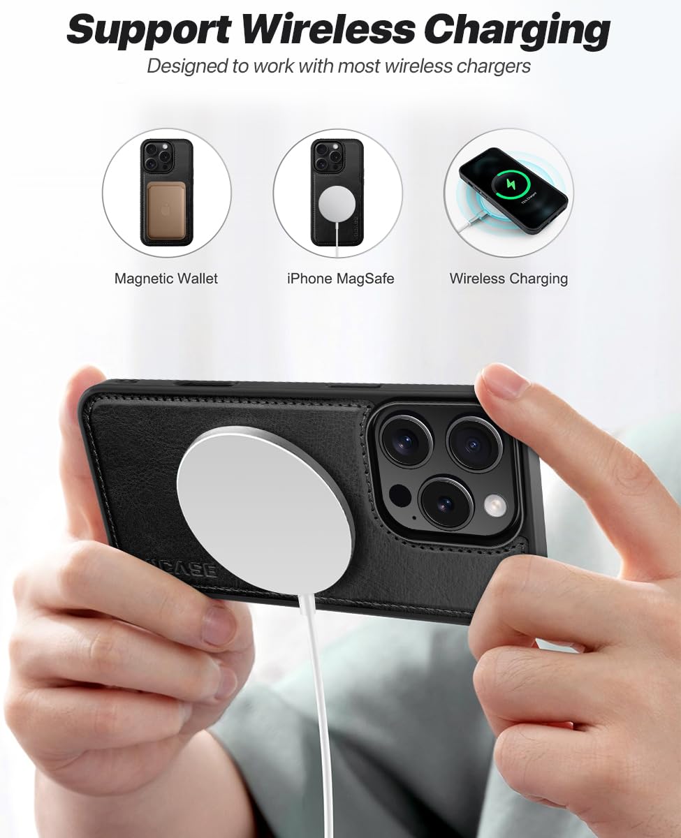 OCASE for iPhone 16 Pro Case - Detachable Wallet Case with Card Holder & RFID Blocking | 2-in-1 PU Leather Flip Folio Cover with Stand & Wrist Strap | Shockproof Protection for 6.3