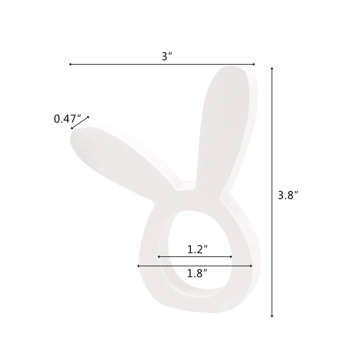 8-Piece Wooden Bunny Napkin Rings Set - Easter Rabbit Ear Napkin Holders for Table Decor, Dinner Parties, Weddings & Holiday Celebrations - Perfect for Spring Gatherings and Festive Occasions
