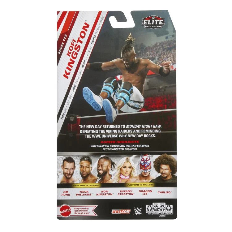 Kofi Kingston WWE Elite Collection Series 113 Action Figure - Authentic Wrestling Toy for Collectors & Fans - Perfect for Display, Play & Gifts