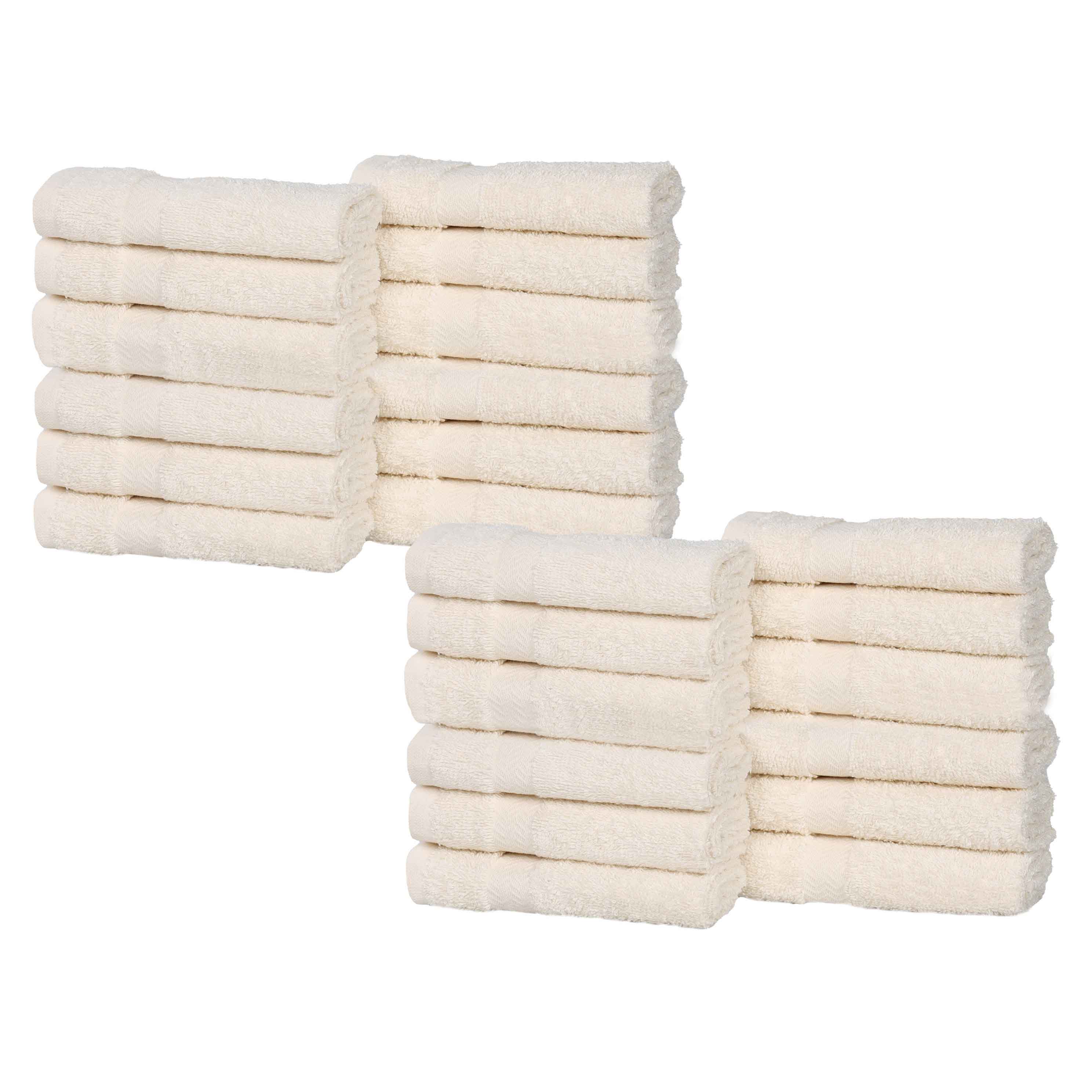 Franklin 100% Cotton Eco-Friendly 24-Piece Face Towel Set | Soft Absorbent Washcloths for Spa, Gym, Travel & Daily Skincare | Hypoallergenic Bath Towels