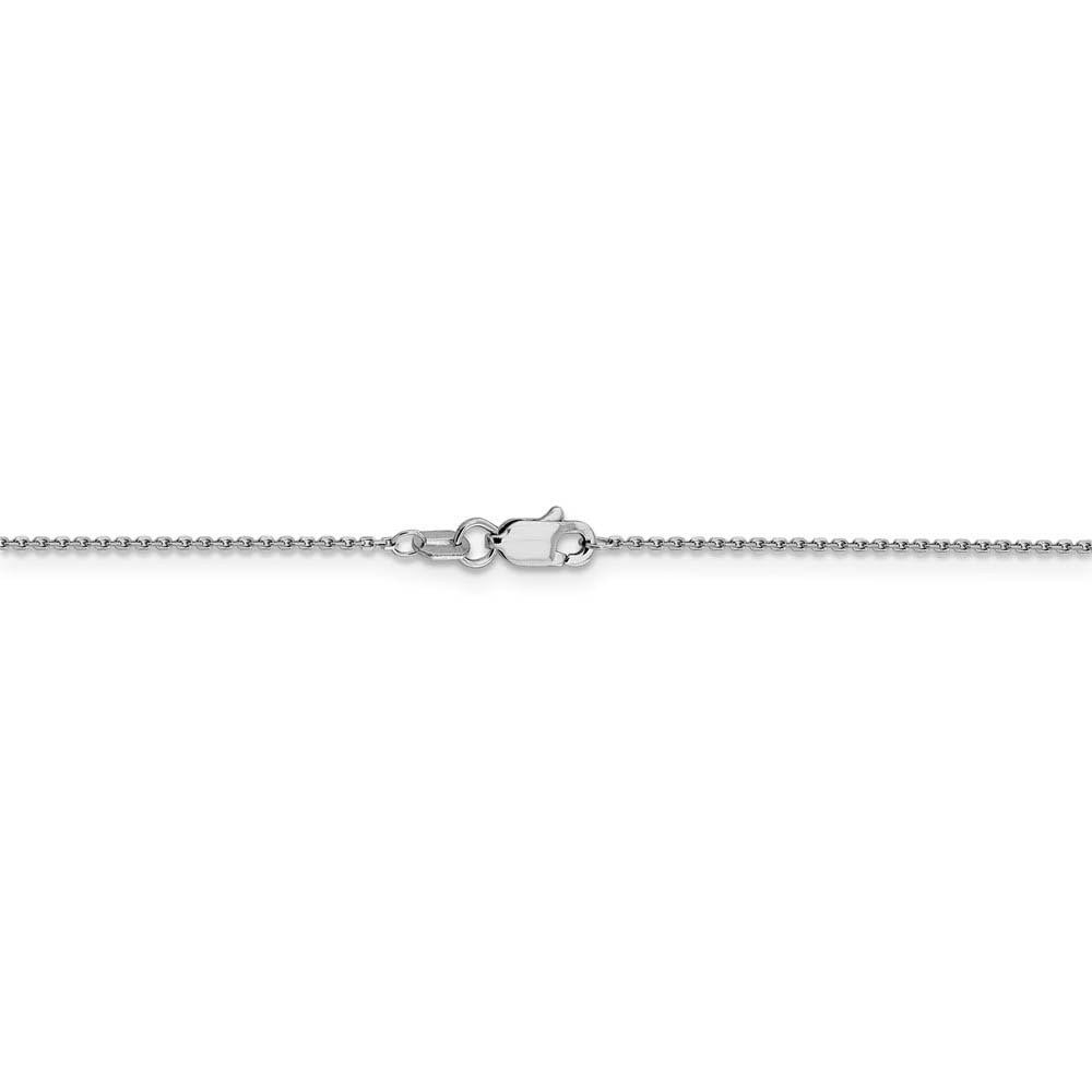 The Black Bow 0.9mm 10k White Gold Diamond Cut Cable Chain Necklace - Perfect for Weddings, Anniversaries & Special Occasions