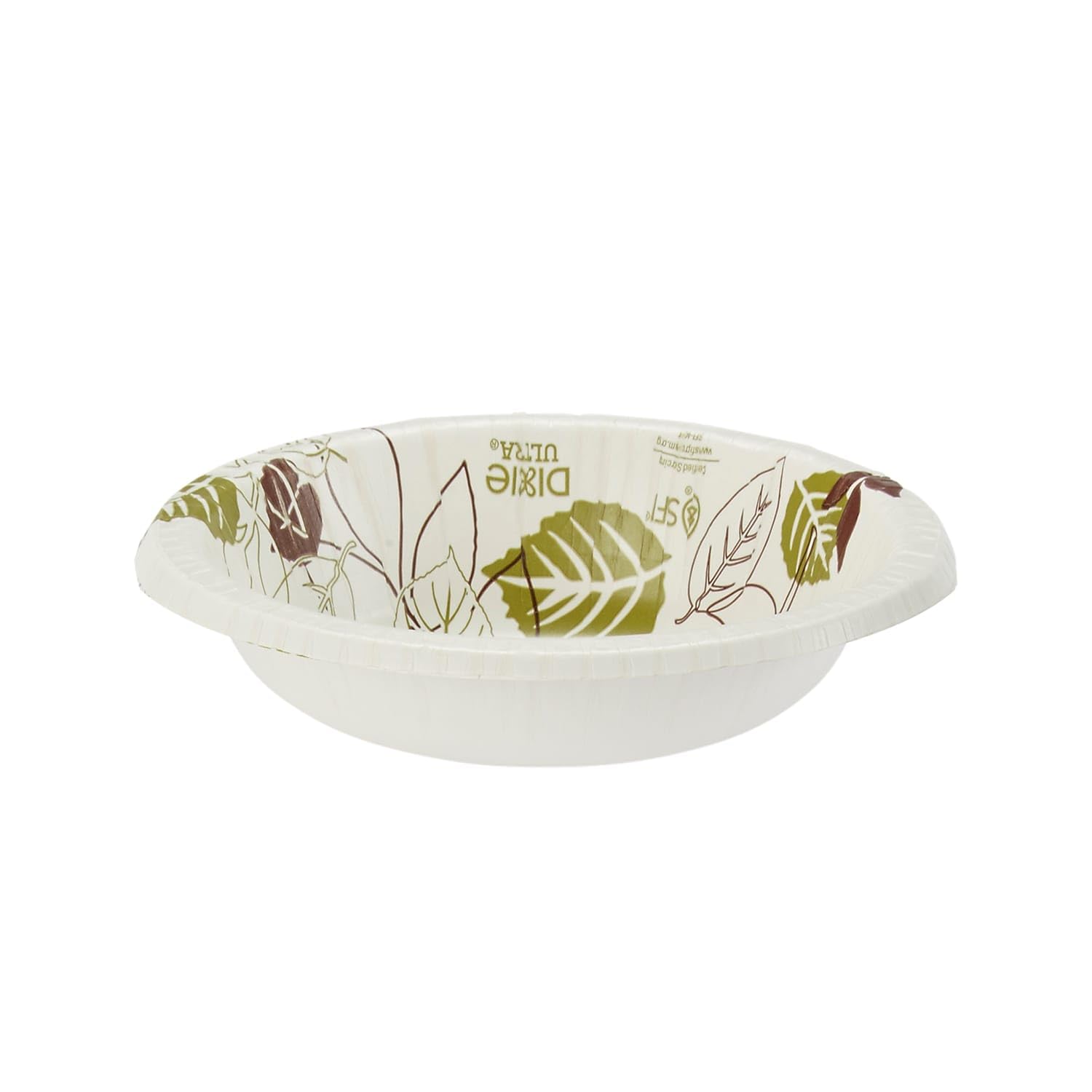 Dixie Ultra SX20PATH Heavyweight Paper Bowls - 20oz, 500 Count (Green/Burgundy) | Eco-Friendly Disposable Bowls for Parties, Picnics & Catering