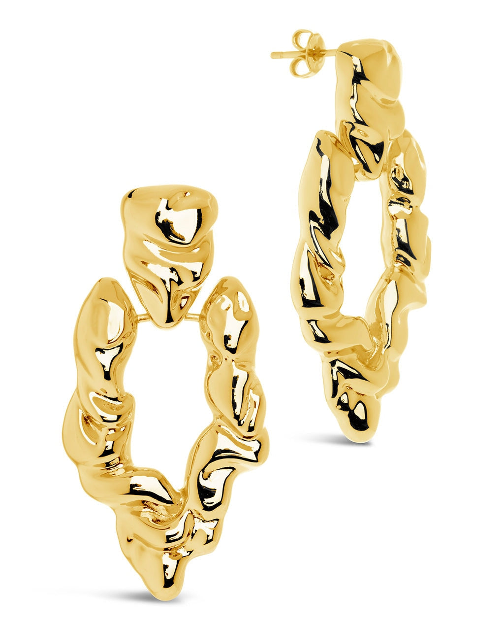 Tali Molten Metal Chunky Drop Earrings for Women - Handmade Boho Statement Jewelry - Perfect for Parties, Weddings & Special Occasions