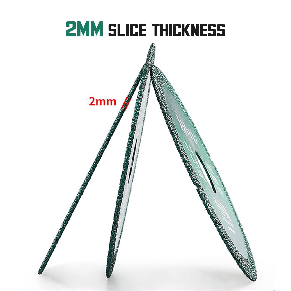 3 Pack 4 Inch Diamond Ultra-Thin Cutting Discs for Angle Grinder - Indestructible Saw Blades for Ceramic, Glass, Metal & Wood Cutting - Perfect for DIY Projects, Home Renovation & Construction Work