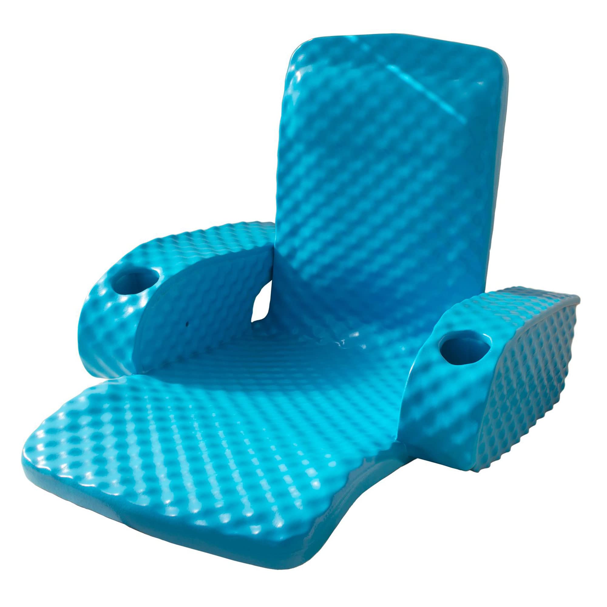 TRC Recreation Folding Baja Chair - Premium Foam Pool Float with 2 Cup Holders, Portable & Super Soft Floating Lounger for Swimming Pools, Lakes & Beaches - Perfect for Relaxing, Sunbathing & Summer Fun (Pink)
